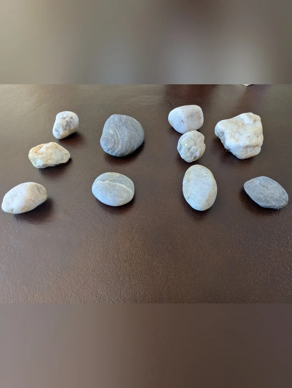 Lot #2 of Large Smooth Neutral Beach Rocks Home Decor